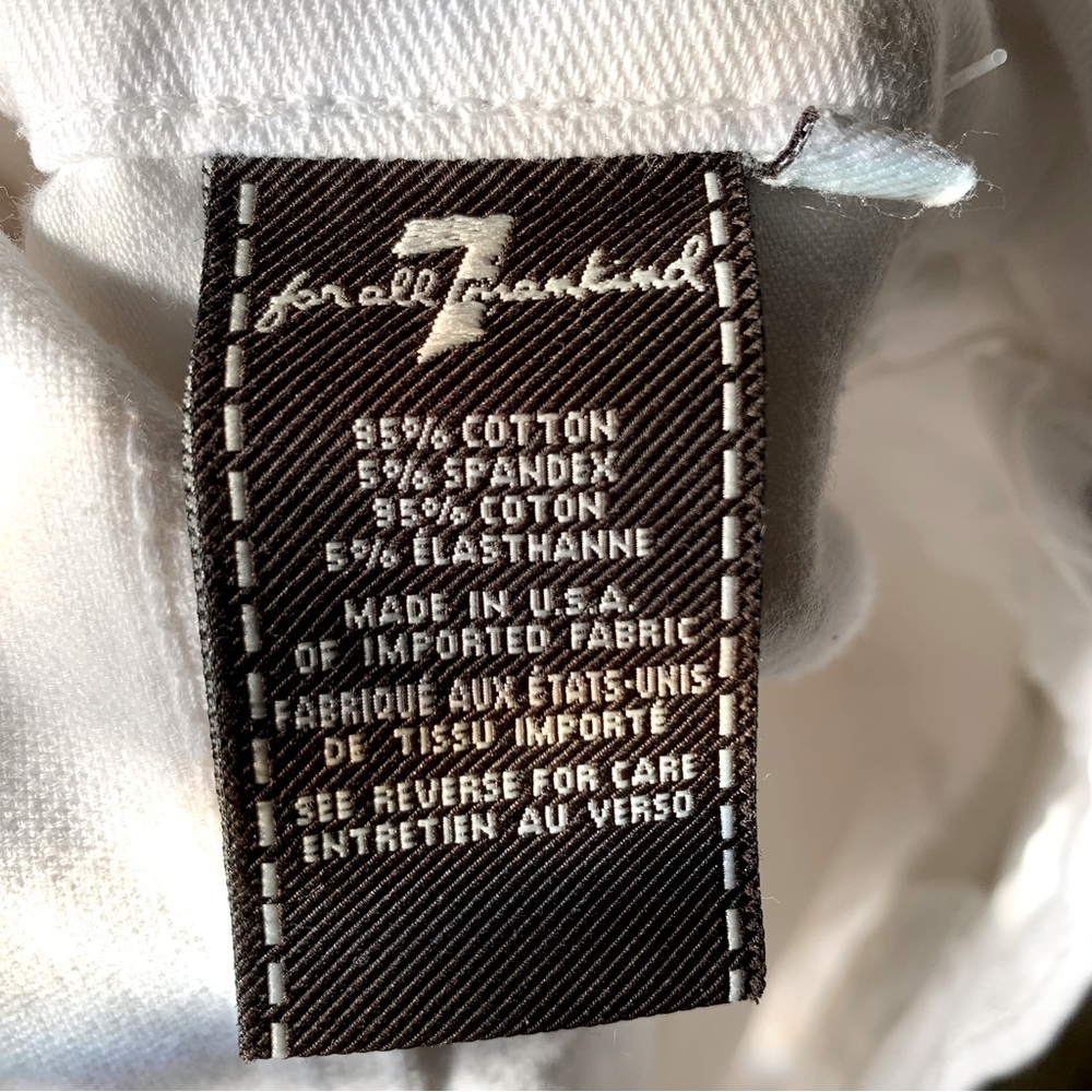 7 for all mankind capri Kimmie straightleg Perfect jean w frayed hem, size 30 - Picture 4 of 6